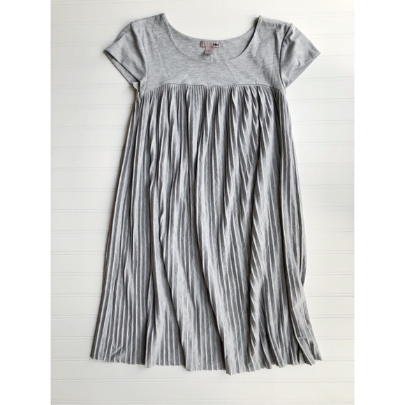 H&M Grey Jersey Pleated Dress - Picture 1 of 4